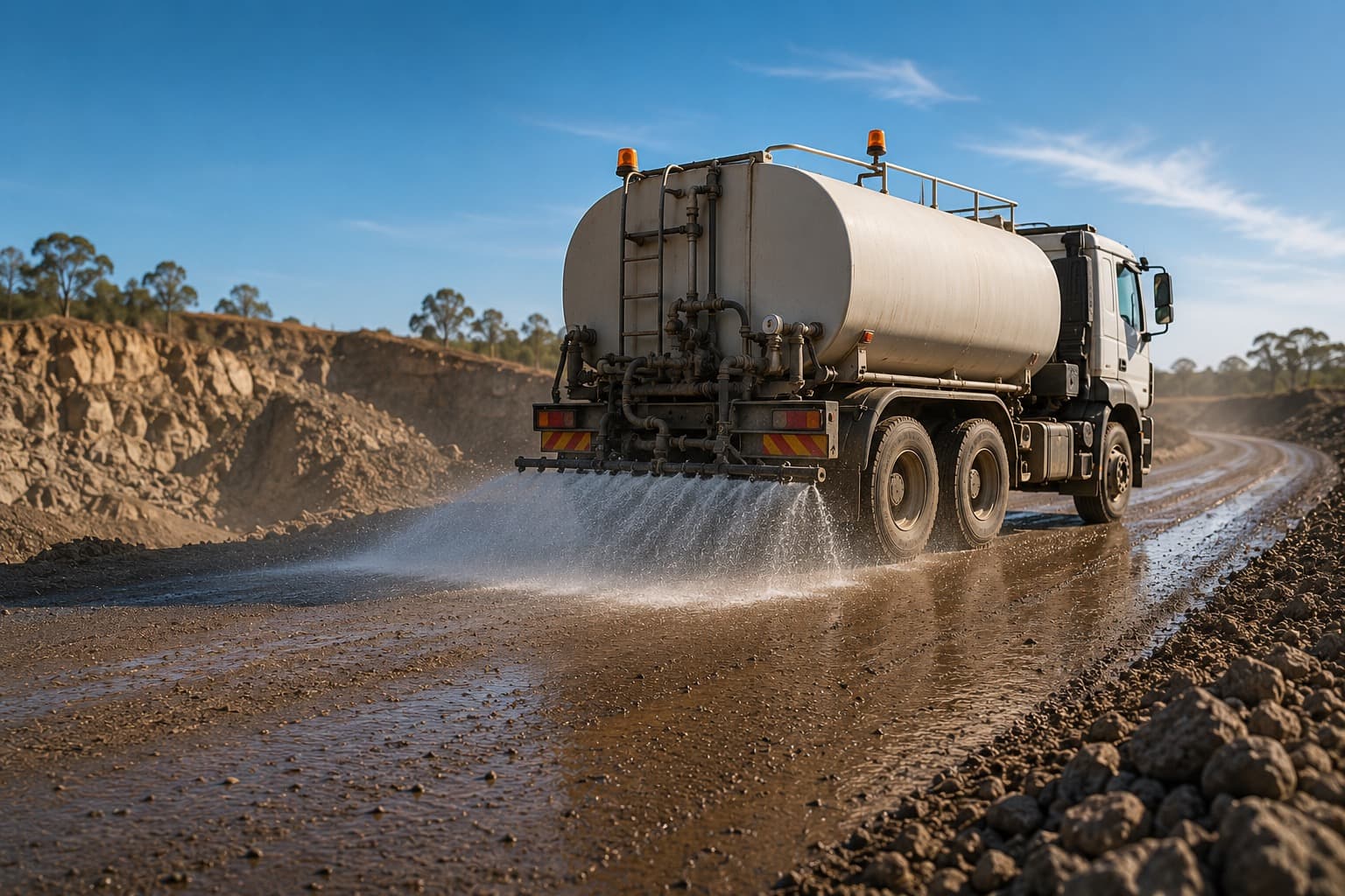 DustLoc dust suppression on haul road